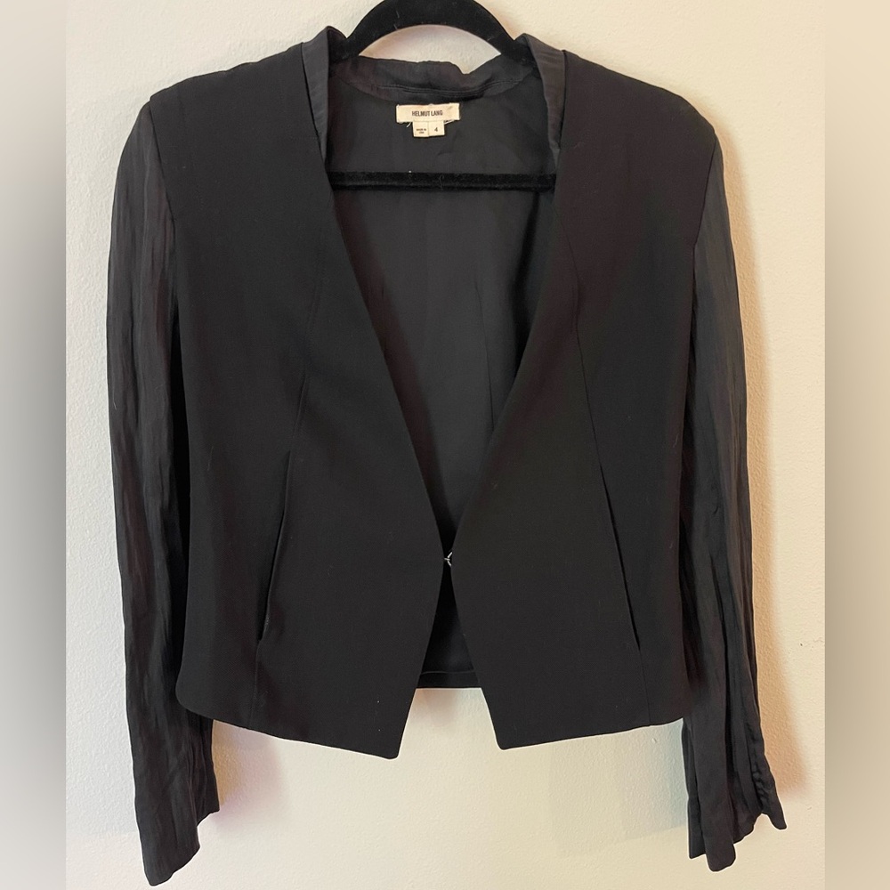 Helmut Lang Blazer Jacket in Black Size 4